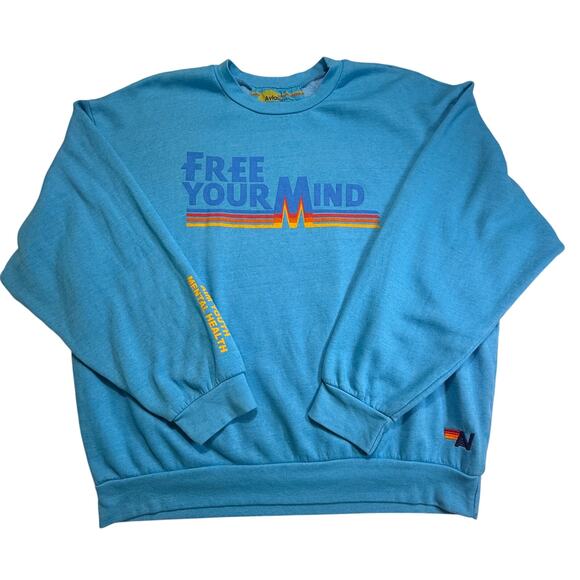 Aviator Nation Sweaters - Aviation Nation “Free Your Mind” AIM Youth Mental Health Sweatshirt SZ Large
